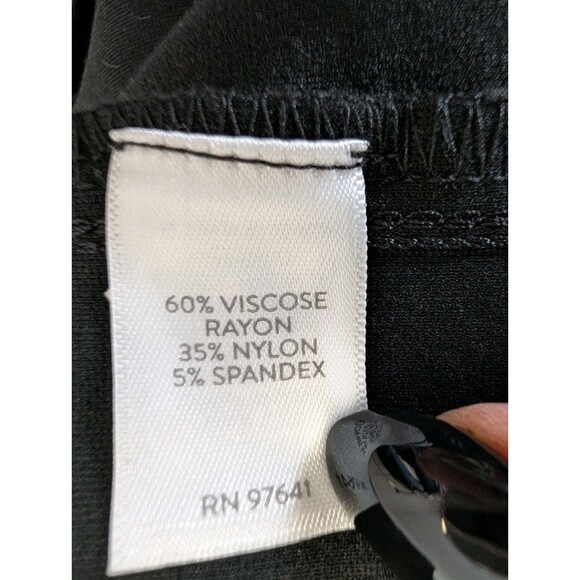 J Jill Women's Pants Ponte Slim Leg Size Medium Black Pull On Stretch Basics - Picture 8 of 11